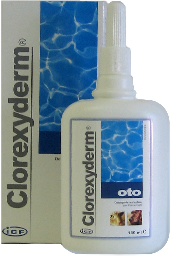 Clorexyderm Oto ICF öronrengöringslösning för hund och katt 150 ml
