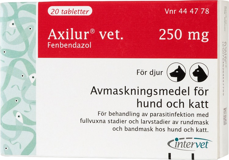Axilur vet. 250 tabletter 20 st och katt • på Djurfarmacia Apoteket Trollet
